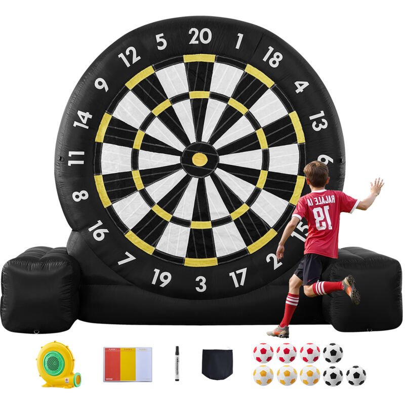 VEVOR aufblasbare Fußball-Dartboard Fußball-Dartscheibe Spiel (2,44 m Höhe), riesiges Kick-Darts-Spiel mit Aufbewahrungstasche & Luftpumpe für