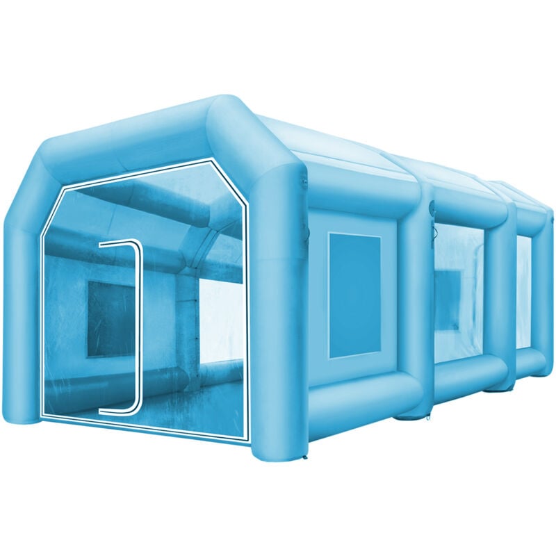 Aufblasbares Zelt aufblasbares Spritzkabinenzelt individuelles Zelt 8 x 4 x 3 m, aufblasbares Lackierkabinenzelt, Autolackierkabine, riesige