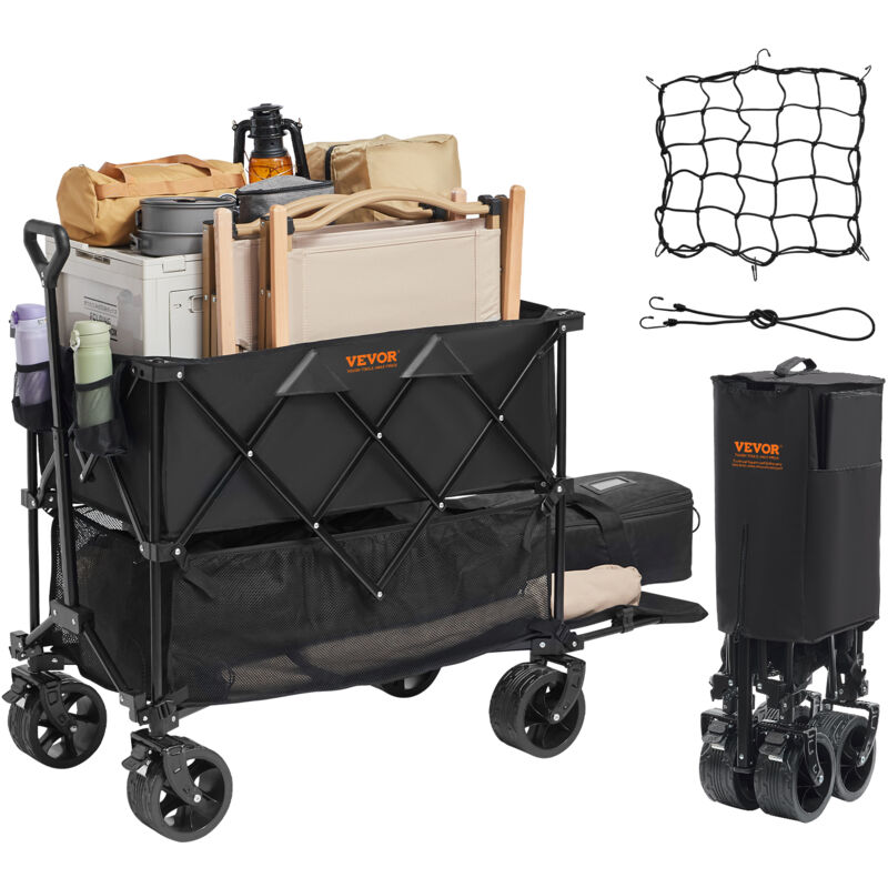 Mophorn - vevor Bollerwagen 1320 x 565 x 1065 mm Kinderwagen aus 600D Oxford-Stoff mit PVC-Beschichtung Strandwagen wasserdicht, UV-beständig max.