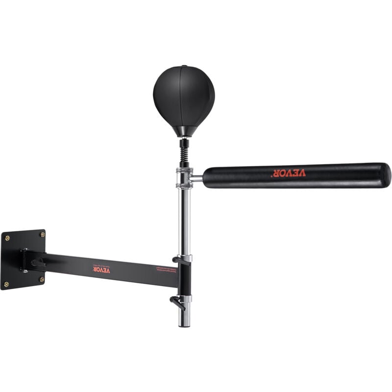 Vevor Box-Spinning-Bar zur Wandmontage, Spinning-Bar mit Punchingball, Verstellbarer Box-Geschwindigkeitstrainer, Reflex-Boxstange mit Handschuhen,