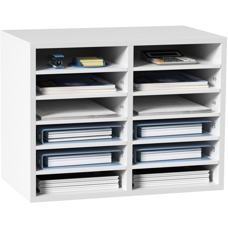 Vevor Briefablage Schreibtisch Organizer 520 x 305 x 410 mm, 2,3–5,6 cm Einstellbar A4 Stapelbar, Papierablage, Aufbewahrung Schreibtisch
