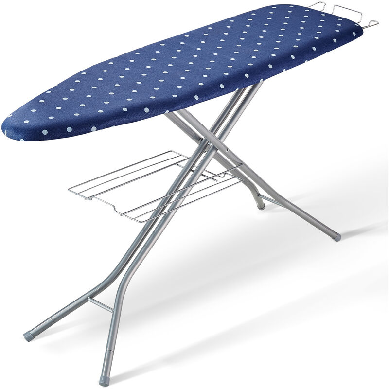 VEVOR Bügelbrett Dampfbügelbrett 2 Stk, Dampfbügeltisch mit Bügeleisenablage, 4 Schichten Klappbarer Bügeltisch 1400 x 370 mm Bügelfläche, 10