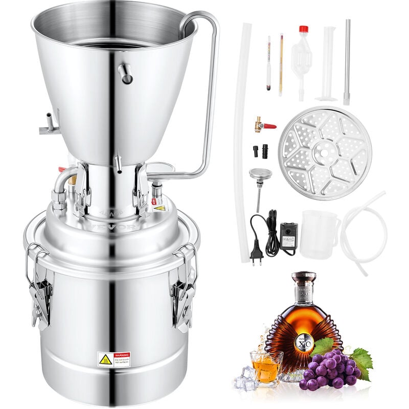 Mophorn - vevor Distillieranlage Wasser Alkohol Destillierer 70L,Haus Destillieranlage Destille Alkohol Silber 220-240V, Moonshine Still Distiller