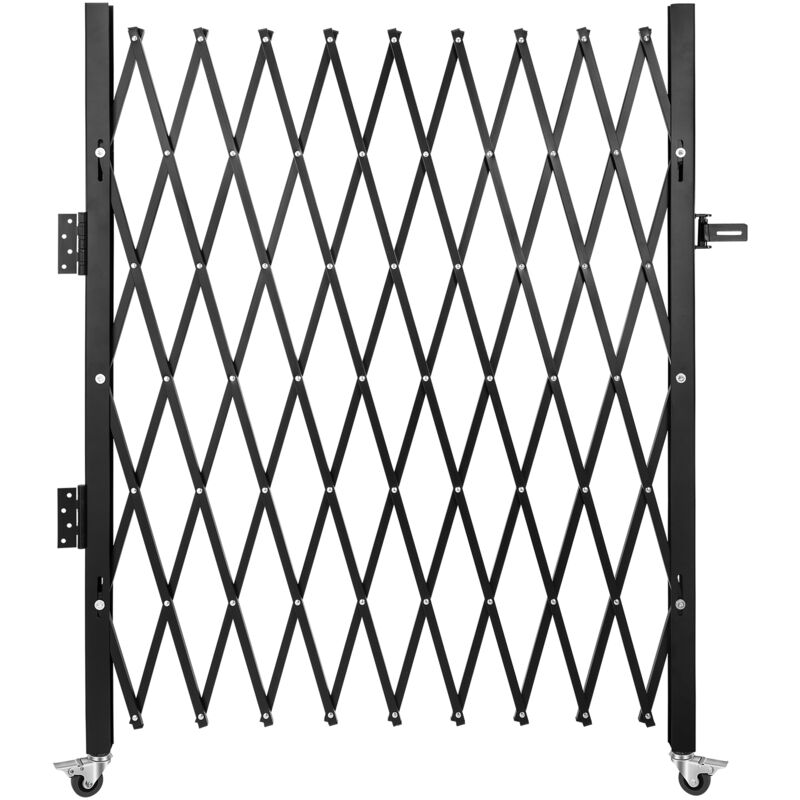 VEVOR Einzelnes faltbares Sicherheitstor, 48' H x 71' B Falttürtor, Akkordeon-Sicherheitstor aus Stahl, flexibel erweiterbares Sicherheitstor, 360°