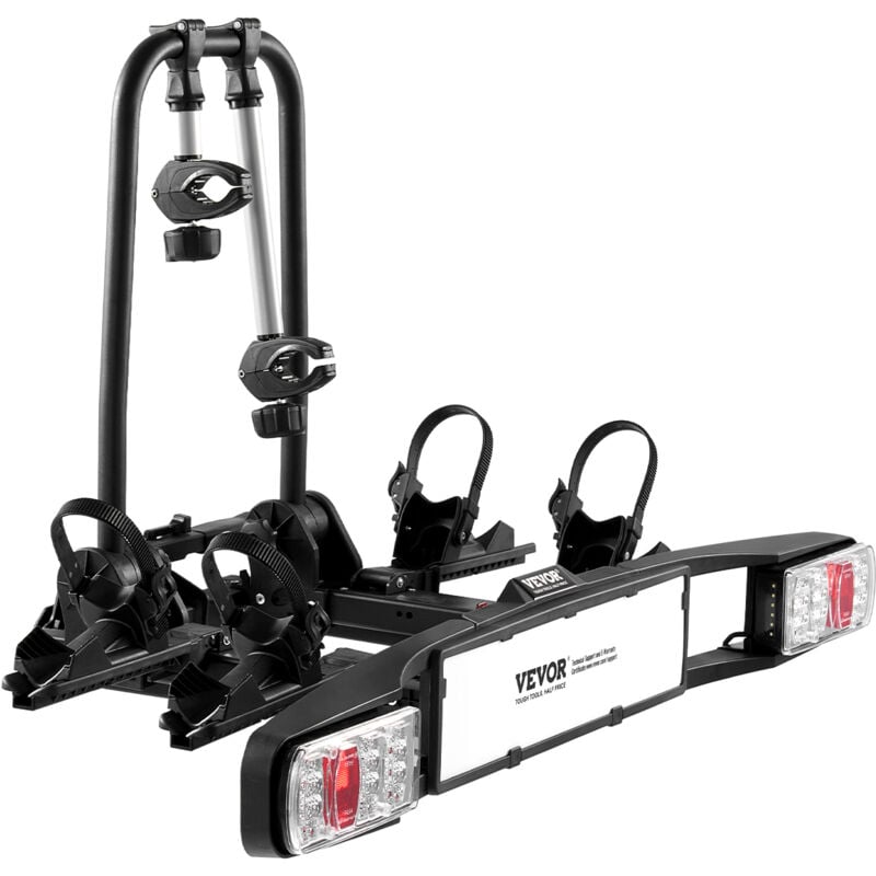 Faltbarer Fahrradträger Kupplungs-Fahrradträger passend für 5 cm Aufnahme, Heckträger Radträger für 2 Fahrräder bis 65 kg Tragkraft, abschließbarer