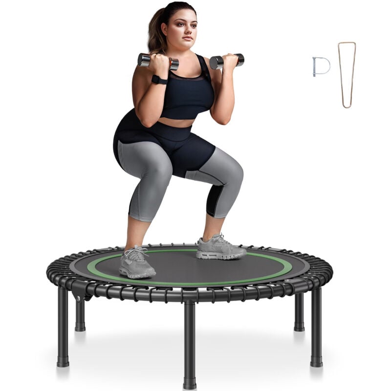 VEVOR Faltbares Mini-Trampolin Fitness-Rebounder 1027 mm, 150 kg belastbares Tainingstrampolin, Rebounder Sport Trampolin Mini-Trampolin