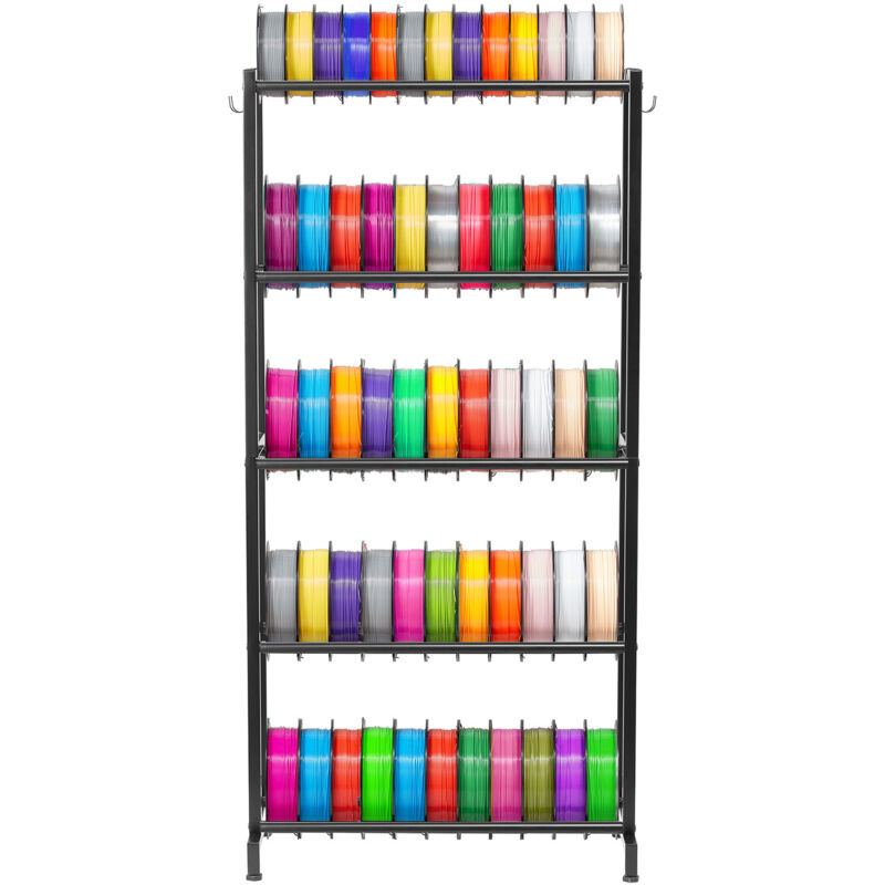 VEVOR Filament Lagerregal für 3D-Drucker, 5 Ebenen, Filamentspulenhalter, 635 x 320 x 1300 mm Tragkraft 45,3 kg pro Ebene, 3D-Druckerzubehör