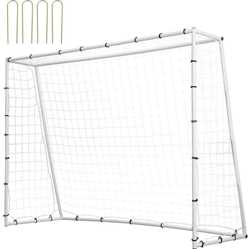 Mophorn - vevor Fußball Rebound Netze Tragbares Prellwand Fußball 242 x 92 x 184 cm, Rebounder Fußball Rückprallnetz Eisenrohr & PE-Netz Kinder &