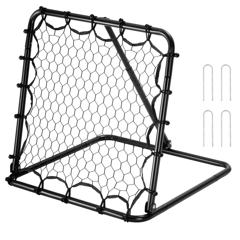 Fußball-Rebounder Rückprallnetz Kick-Back 34 x 34 Zoll tragbare Fußball-Trainingsgeschenke, Tornetz mit vollständig einstellbaren Winkeln,