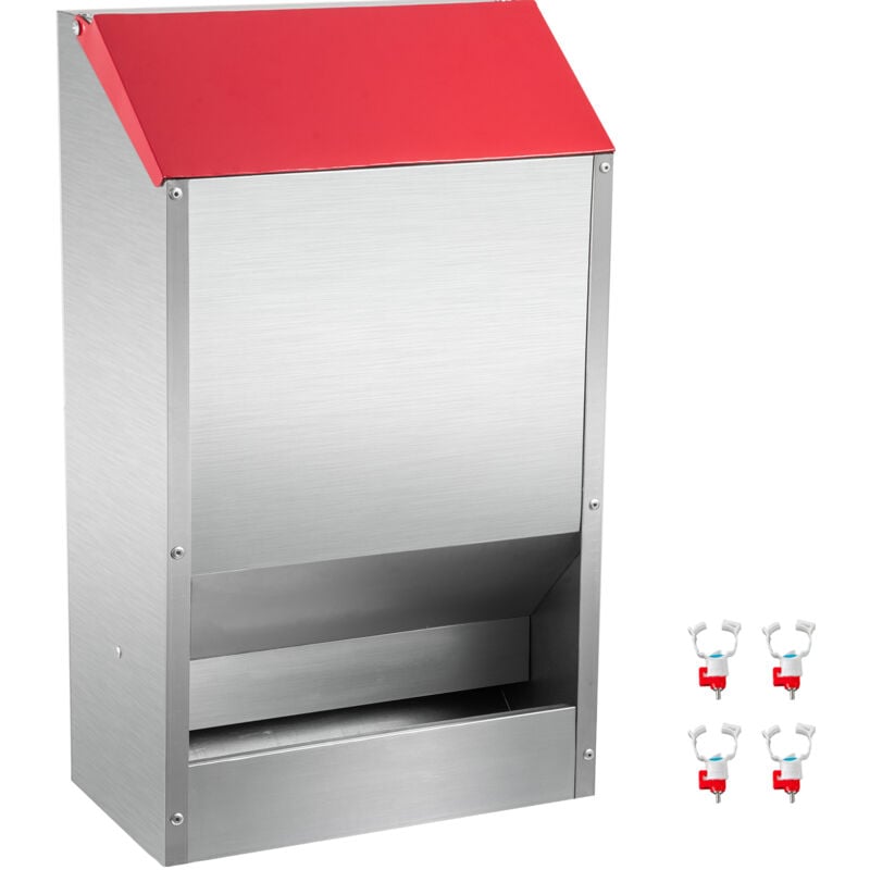 Vevor Futterautomat Hühner 22,6 kg, Hühner-Futterspender, automatische Futterstation, hängender Hühner-Futterspender mit Deckel, wetterfester