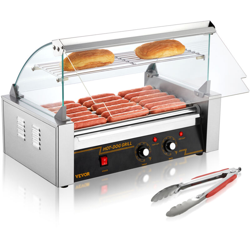 Vevor - Hot Dog Maker Hot Dog Grill Hotdog Rollen Grill Edelstahl 7 Rollen 1,4kW