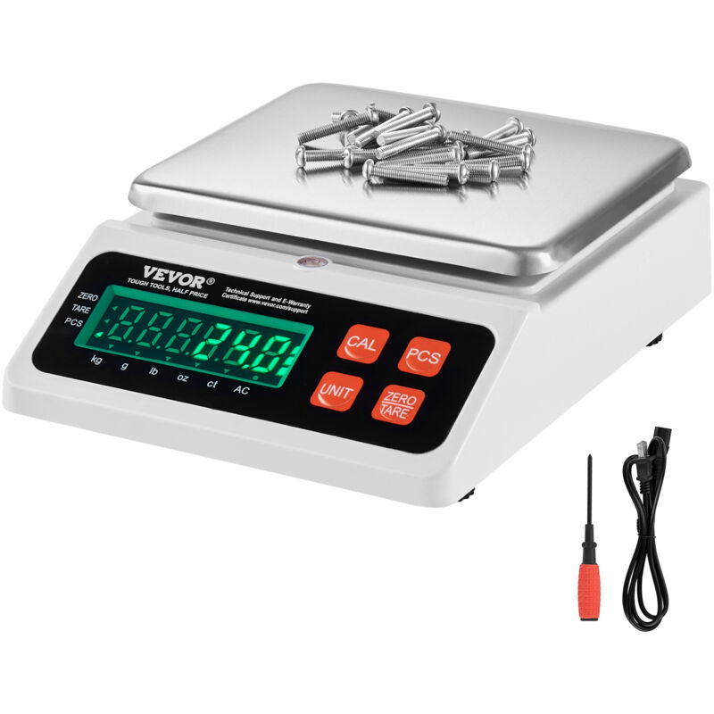 Mophorn - vevor Industrielle Zählwaage, 10 kg x 0,1 g, digitale Waage für Teile und Münzen, g/kg/lb/oz/ct-Einheiten, elektronische Präzisionswaage,