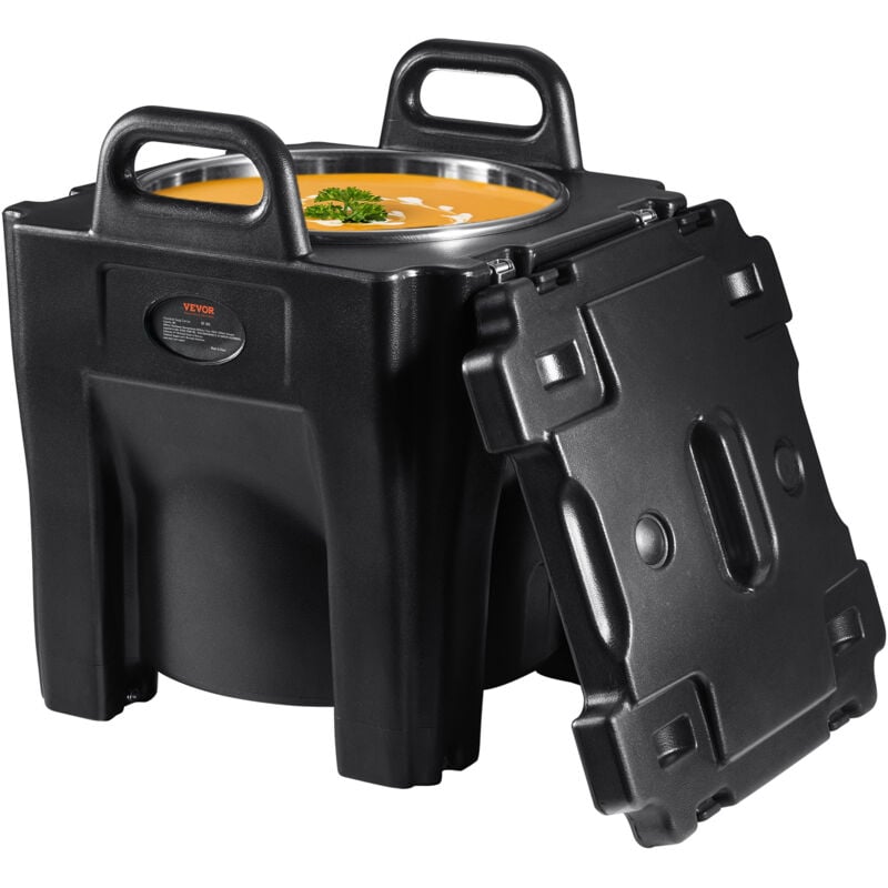 Vevor Isolierter Lebensmittelbehälter, 32 Qt Fassungsvermögen, stapelbare Catering-Hotbox mit Edelstahlfass, LLDPE-Speisewärmer mit Toplader und