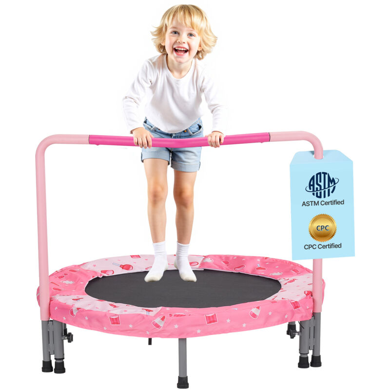 VEVOR Kindertrampolin Outdoor-Trampolin 91,44 cm faltbares Trampolin mit Griff, Rebounder-Trampolin Gartentrampolin für Kleinkinder,