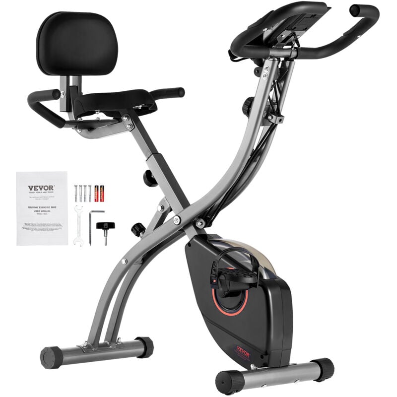 VEVOR Klappbares Heimtrainer-Fahrrad, faltbares Fitness-Heimtrainer-Fahrrad, einstellbarer magnetischer Widerstand, Indoor-Fahrrad für das Training