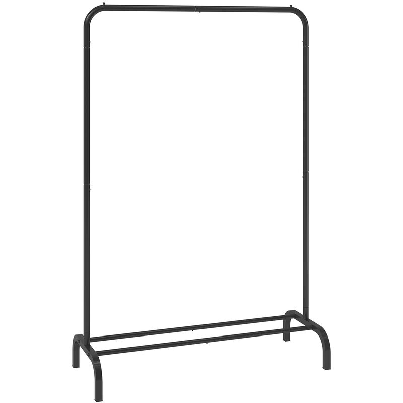 Kleiderständer Garderobenständer 1 Kleiderstange, Strapazierfähiger Kleiderständer Schwarz 400 x 1010 x 1510 mm Kleiderständer für Schlafzimmer,