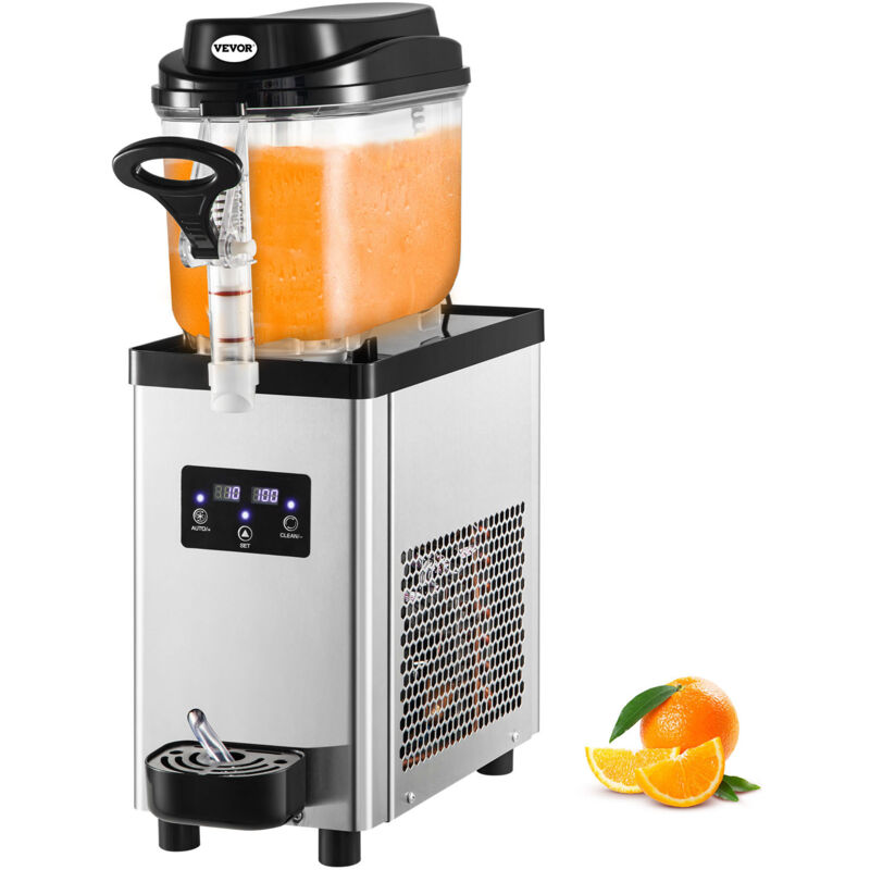 Kommerzielle Slushy-Maschine, 6L Tassen Einzelschüssel Slush Ice Maschine, 300W 220V, Edelstahl Margarita Smoothie Frozen Drink Maker, Slushie