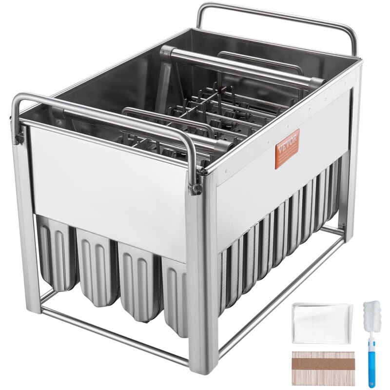 Mophorn - vevor Kommerzielle Formen für Eis am Stiel, 40 Stk. Rundkopf-Eisformen mit Doppelschlitz, Formen für Eis am Stiel aus Edelstahl,