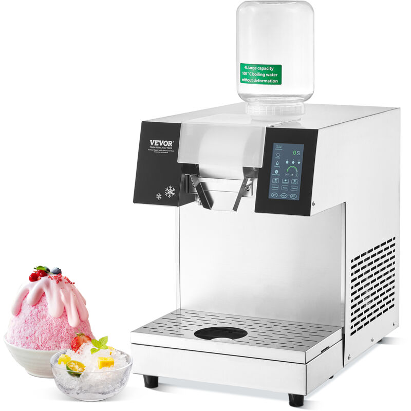 Kommerzielle Schneeflocken-Eismaschine Schneeeisbereiter, 230 kg / 24 h Schneeflocken-Eismaschine, Edelstahl-Eisrasierer, elektrischer