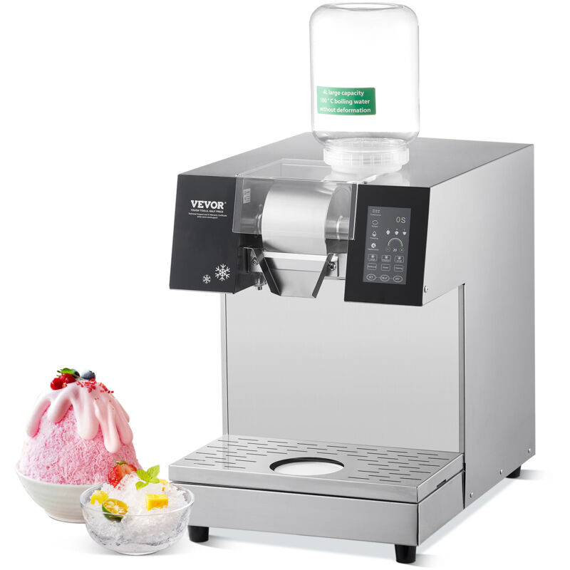 Kommerzielle Schneeflocken-Eismaschine Schneeeisbereiter, 240 kg/24h Schneeflocken-Eismaschine, Edelstahl-Eisrasierer, elektrischer