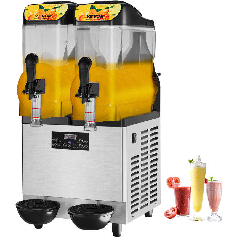 VEVOR Kommerzielle Slushy-Maschine, 24 L Einzelschüssel, 50 Tassen Margarita-Maschine, 500 W Edelstahl Margarita Smoothie, Frozen Drink Maker,