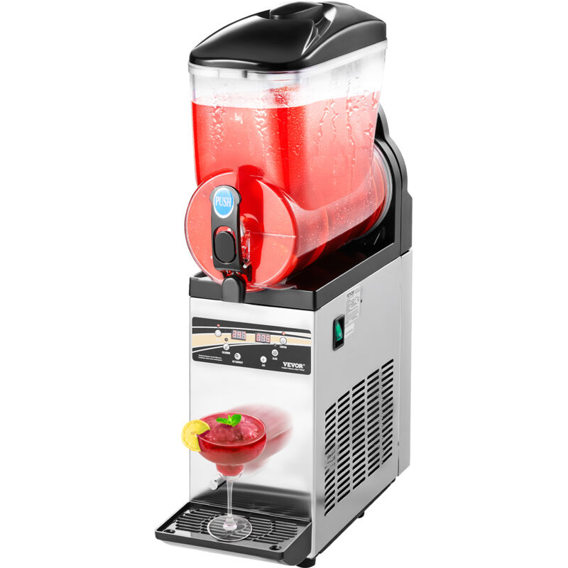 VEVOR kommerzieller Frozen Drink Maker, 15 L Slush-Maschine 60 Tassen Margarita-Smoothie-Maschine aus Edelstahl, Slush-Maker für Zuhause Partys