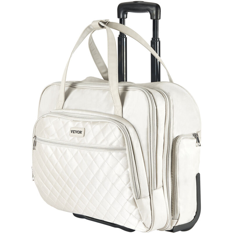 Laptop Trolley 43x21x41 cm, passend für Laptops bis zu 39,6 cm (15,6 Zoll), Aktenkoffer, Notebook Trolley mit Teleskopgriff, Notebooktasche,