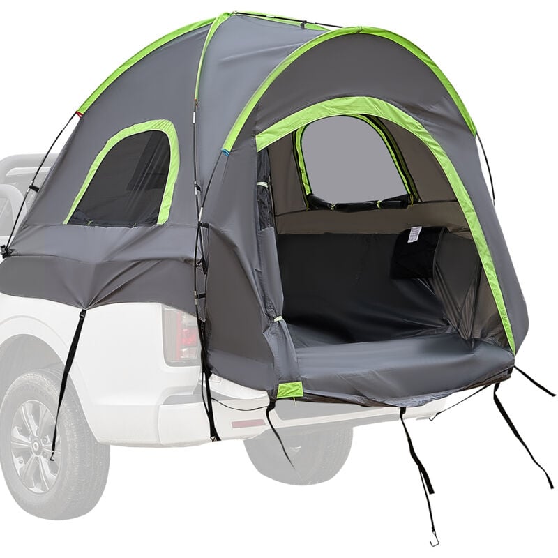Lkw Zelt Campingzelt Pickup Zelt für 1676-1830 mm große Lkw-Ladeflächen, wasserdichtes Truck-Zelt mit mit doppellagigen Fenstern &