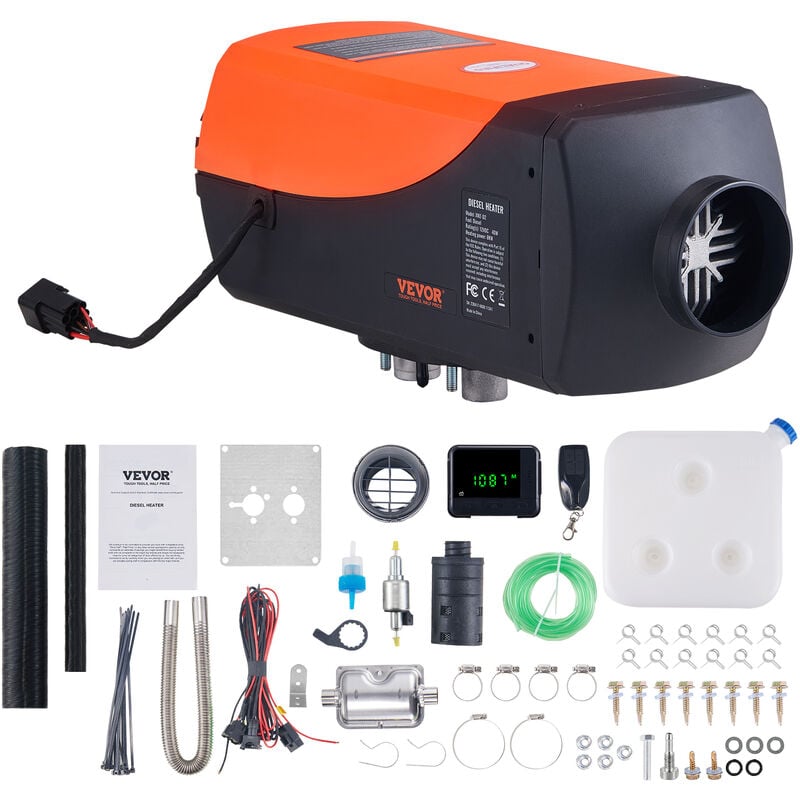 Vevor Luft Dieselheizung Standheizung 12 v 5 kW, Luftheizung Air Diesel Diesel Standheizung Lufterhitzer, 0,12–0,52 L/Std. Dieselheizung mit