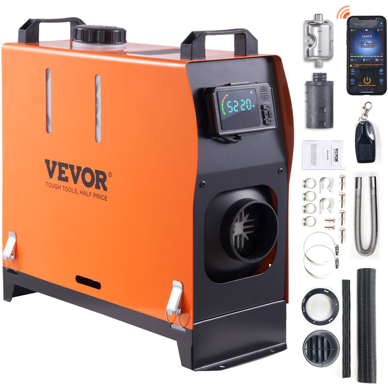 Vevor Luft Dieselheizung Standheizung 12 v 5 kW, Luftheizung Air Diesel Diesel Standheizung Lufterhitzer, 0,16–0,52 L/Std. Dieselheizung mit