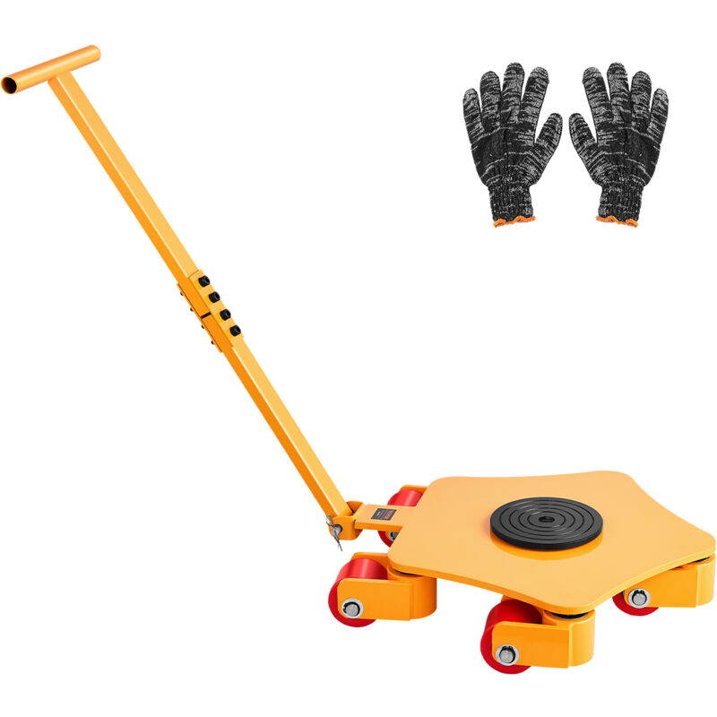 VEVOR Maschinenroller, 4 T, Maschinen-Transportroller, Maschinen-Transportroller mit 360°-Drehkappe und PU-Lenkrollen,