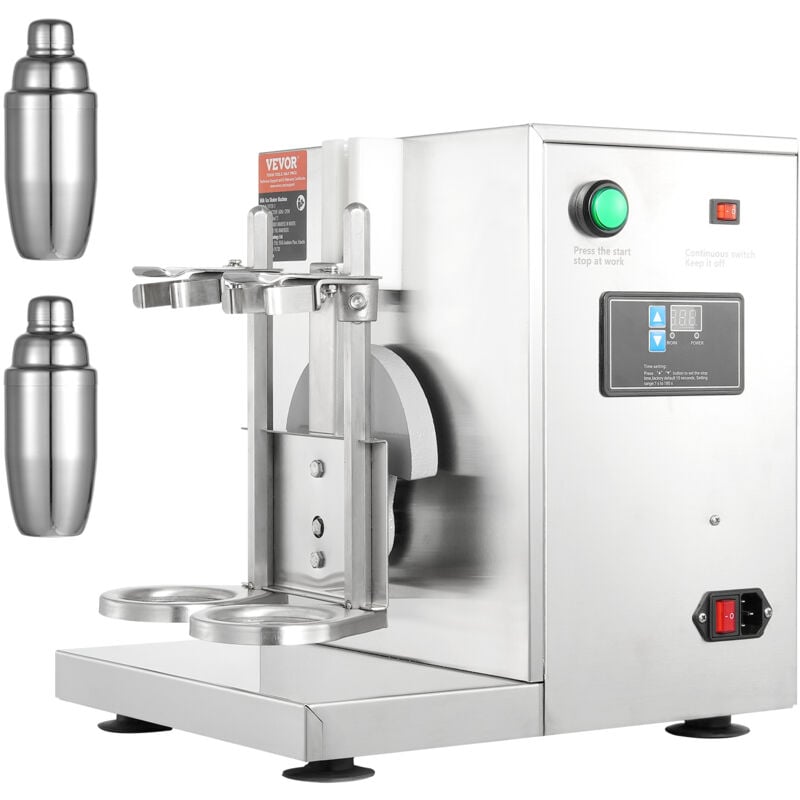 Mophorn - vevor Milchshake-Maschine, 120 w kommerzieller Milchtee-Shaker, Doppelkopf-Milchshake-Mixer, 0–180 s einstellbarer Milchshake-Mixer, mit