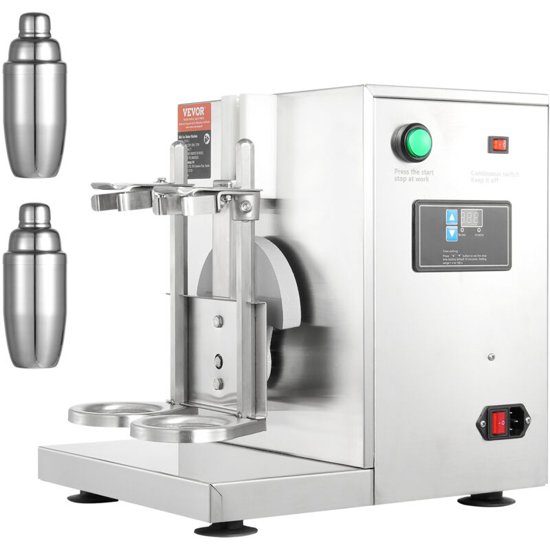 Mophorn - vevor Milchshake-Maschine, 120 w kommerzieller Milchtee-Shaker, Doppelkopf-Milchshake-Mixer, 0–180 s einstellbarer Milchshake-Mixer, mit