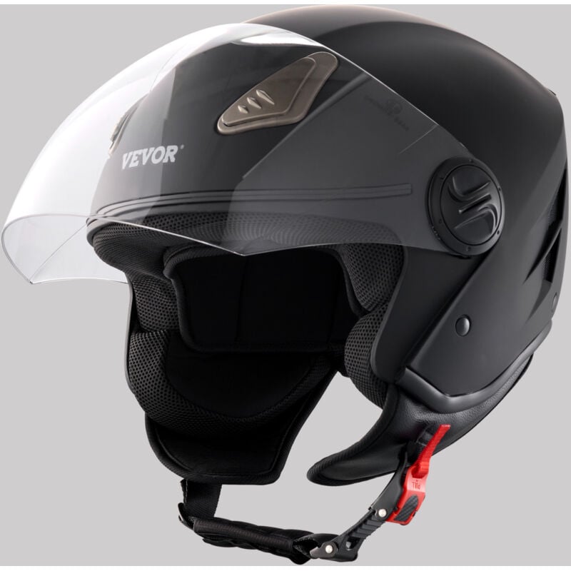 Motorradhelm Motocross-Helme 3/4 Gesicht Größe m, Helme aus abs mit Bluetooth-Schlitz & Wechselglas, DOT-geprüfter bequemer Motocross-Helm, für