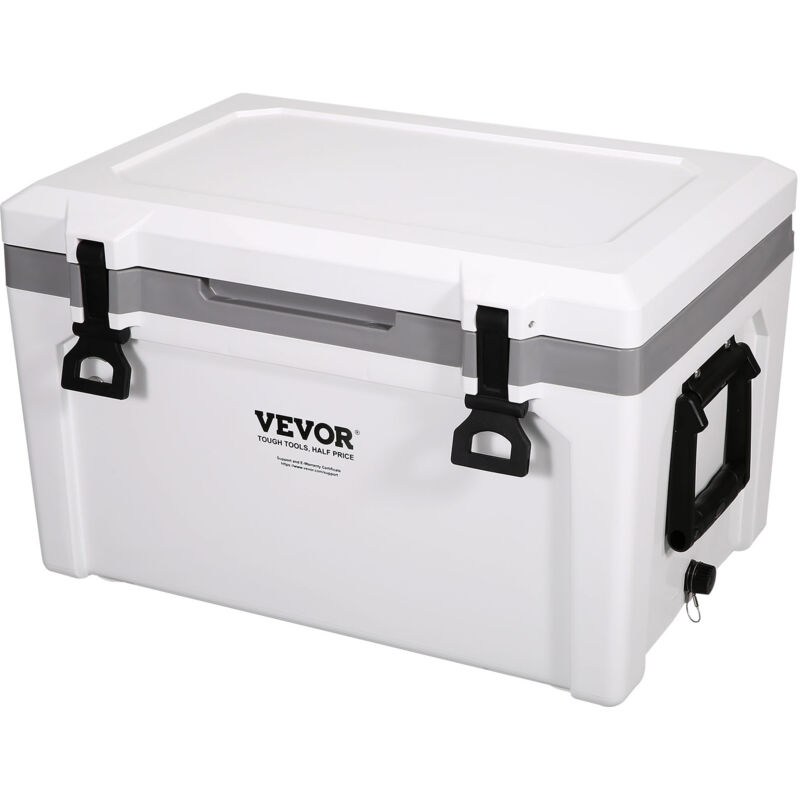VEVOR Passive Kühlbox Eisbox 57,26 L, Isolierte Kühlbox Camping Thermobox 45-50 Dosen, Campingbox Kühlschrank mit einem Korb, Isolierung Kühlbox