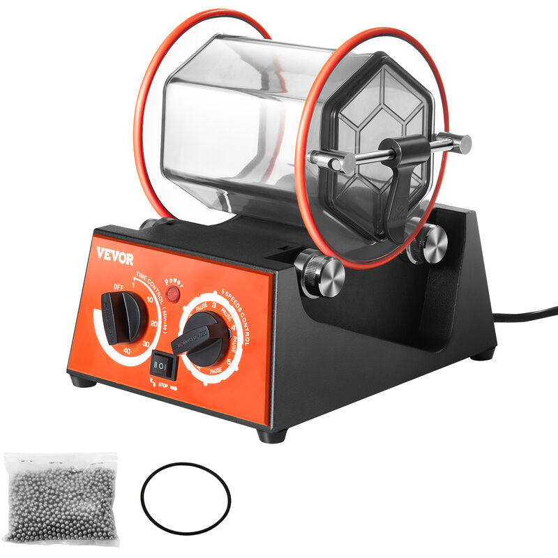Mophorn - vevor Poliertrommel Schmuck-Poliermaschine 3 kg, Rotary Tumbler Oberflächenpolierer 60 w, Schmuck Polieren Dreh-Tumbler Einstellbare Zeit &