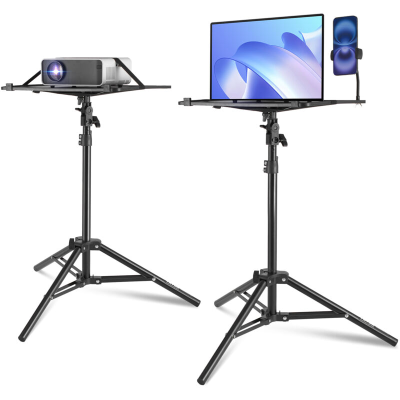 VEVOR Projektorständer Laptopständer-Stativ, höhenverstellbar von 685 bis 1600 mm, tragbares Projektor-Stativ mit Ablage &