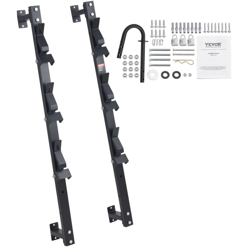 Vevor Rasentrimmer-Halterung Unkrautfresser Gestell Vertikal Max. Ladekapazität 10 kg (1 Steckplatz) Rasentrimmer mit 3 Steckplätzen Trimmerständer