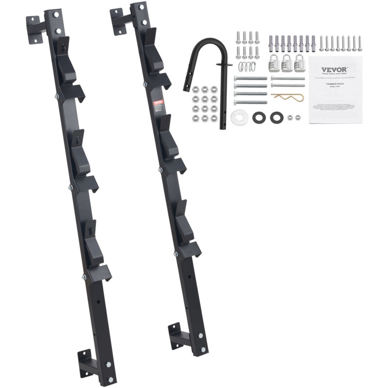 VEVOR Rasentrimmer-Halterung Unkrautfresser Gestell Vertikal Max. Ladekapazität 10 kg (1 Steckplatz) Rasentrimmer mit 3 Steckplätzen Trimmerständer