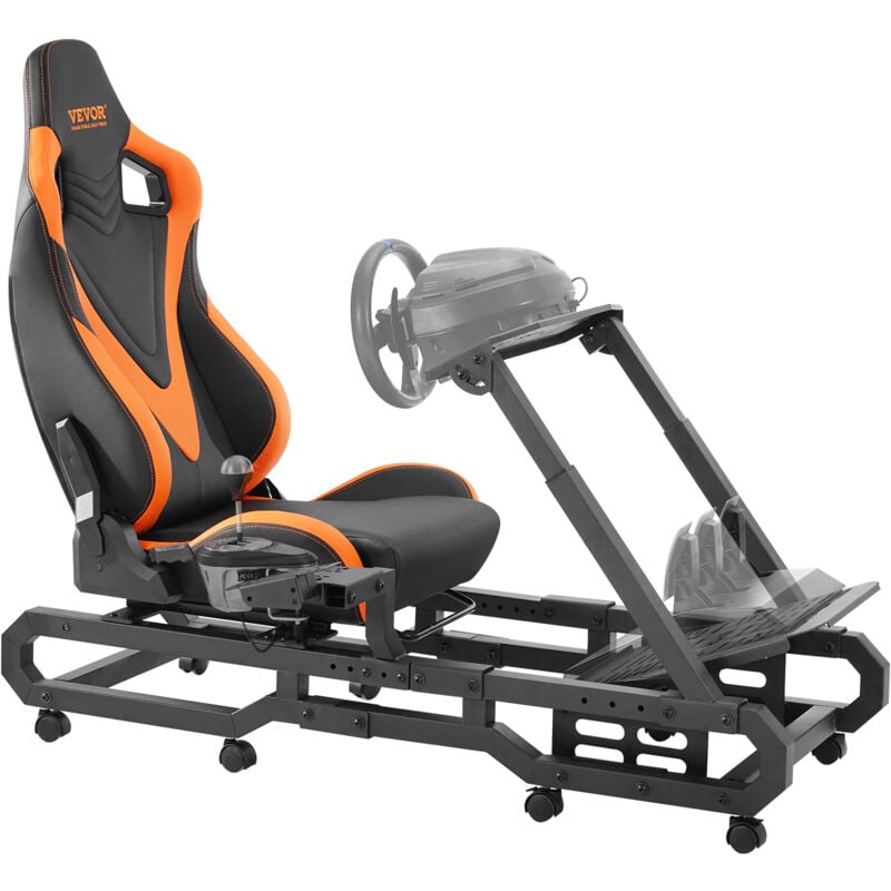 Vevor - Rennlenkradständer mit Rädern für Logitech G923/G920/G29, robustes Fahrsimulator-Cockpit aus Stahl – Thrustmaster T248P, Lenkradhalterung und