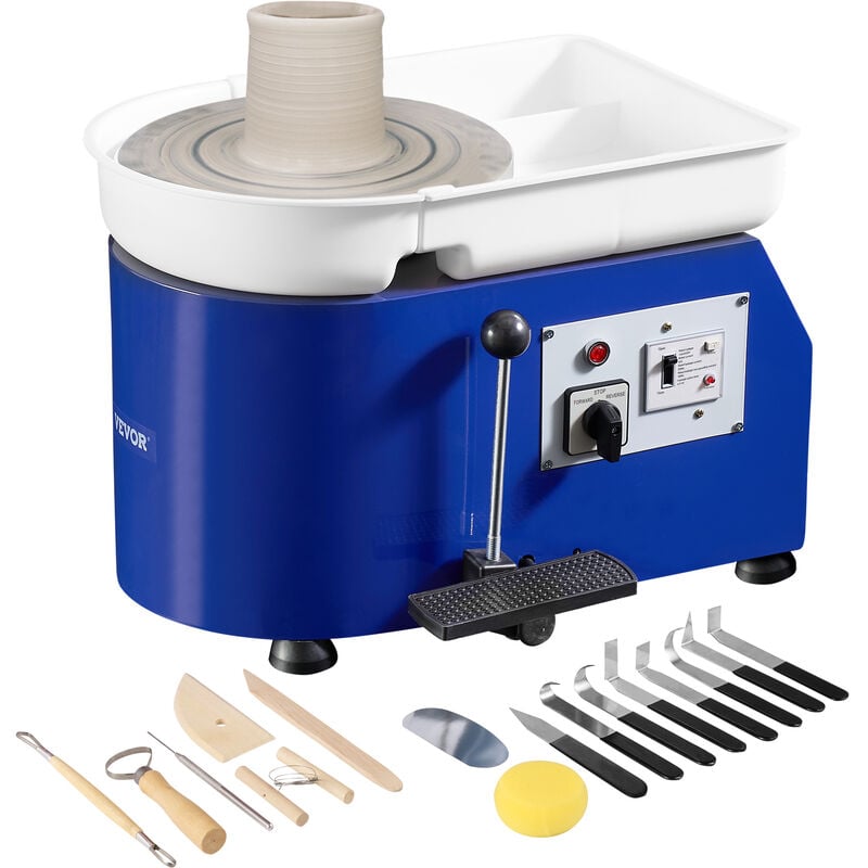 Mophorn - vevor Töpferscheibe Keramik Rad Maschine 350 w, Elektrische Töpferscheibe Maschine 28 cm 300 U/min Töpferscheibenmaschine, mit Pedal &