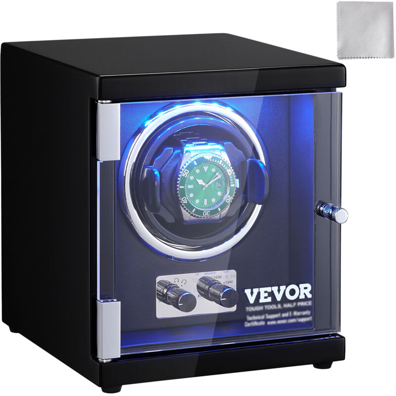 Mophorn - vevor Uhrenbeweger, Automatik-Uhrenbeweger, Watch Winder, Uhrenbeweger für Automatikuhren, Automatischer Uhrenbeweger mit Platz für 1 Uhr,