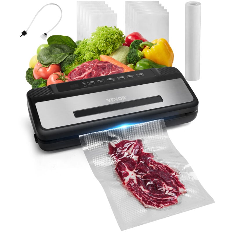 Vakuumiergerät, 80Kpa, 120W, leistungsstarker kompakter Lebensmittel-Vakuumierer, 7-in-1-Multifunktions-Vakuumierer für Lebensmittel,automatisches