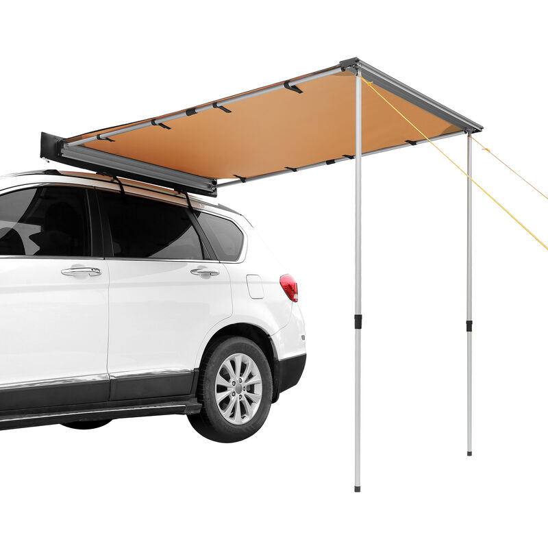 VEVOR Sonnensegel Wohnwagen 2x2,5m Sonnenvordach Wohnmobil UV50+ UV-Schutz Markise 280-G Polyester-Gewebe Vorzelt PU3000mm Wasserdicht inkl.