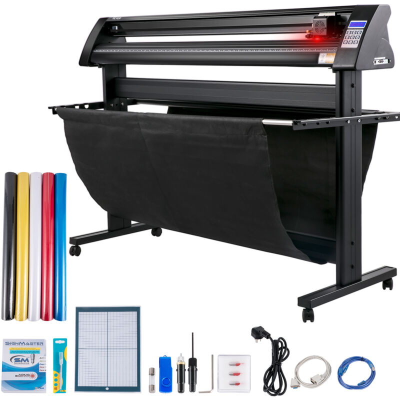 Mophorn - 1350mm Vinyl Cutter, led Bildschirm Plotter, halbautomatisch mit eingebautem optischen Auge, kompatibel mit SignMaster für Windows, inkl.