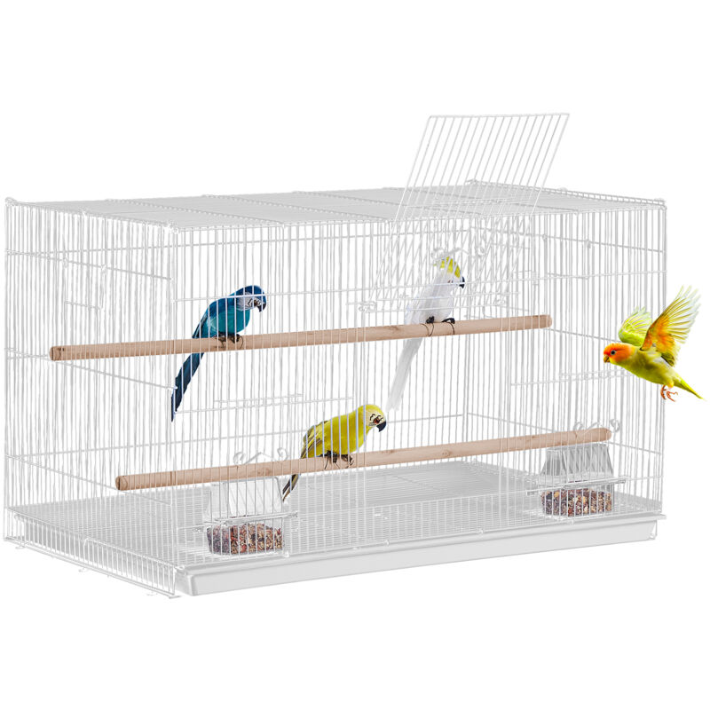 VEVOR Vogelkäfig, 760x460x455mm Metallkäfig für kleine Papageien, Kanarienvögel, Nymphensittiche, Unzertrennliche, Finken, Wellensittiche, Conures,