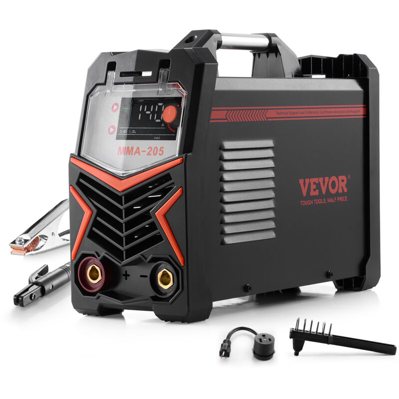 VEVOR WIG-Schweißgerät, 205 A 2-in-1-Schweißer (großes LED-Display) – Lift-WIG/MMA (Stick), Elektroschweißgerät mit IGBT-Inverter, Ideal für