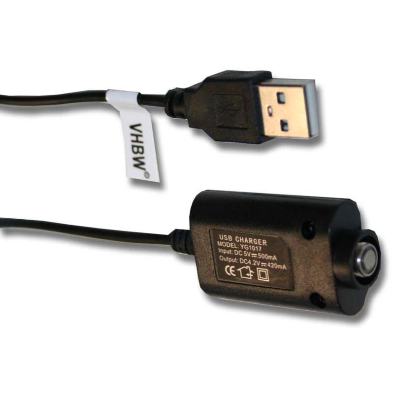 Vhbw - 0.25m usb Ladekabel kompatibel mit eGo E-Smart elektronische Zigarette, Shisha Ersatz für eGo, eGo-T, eGo-C, eGo-Twist, eVod, 510.