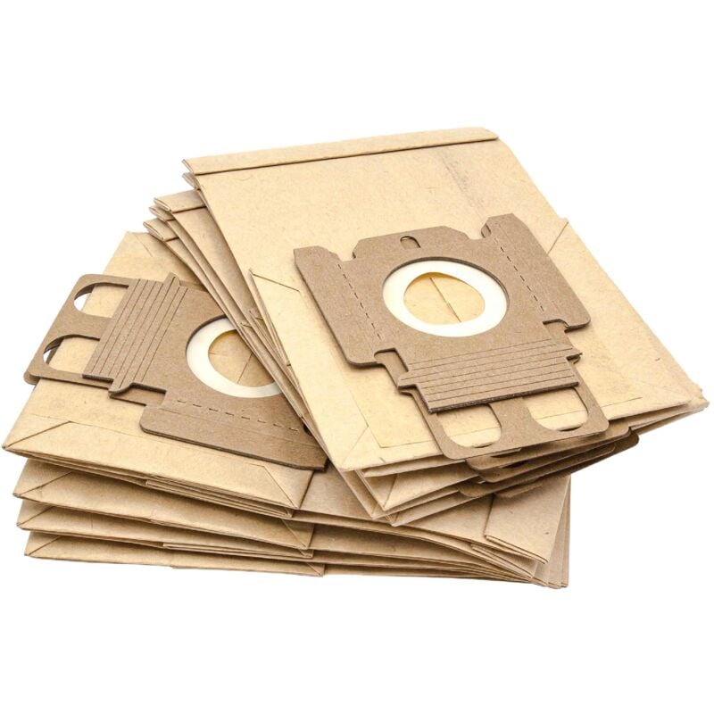 10x Staubsaugerbeutel kompatibel mit Miele Mini 1400 Parkett Staubsauger - Papier, Typ k, 21cm x 13,2cm, Sandfarben - Vhbw
