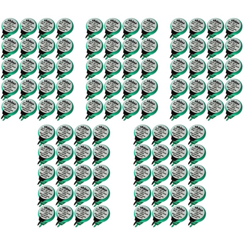 Vhbw - 100x NiMH Ersatz Knopfzellen-Akku Typ 1/V40H 2-Pins 40mAh 1,2V kompatibel mit Modellbau-Akkus, Solar-Leuchten uvm.